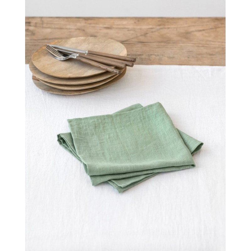 Linen napkins in matcha green | Green napkins | Linen napkins set | Linen napkins bulk | Table napkins | Set of table napkins MagicLinen