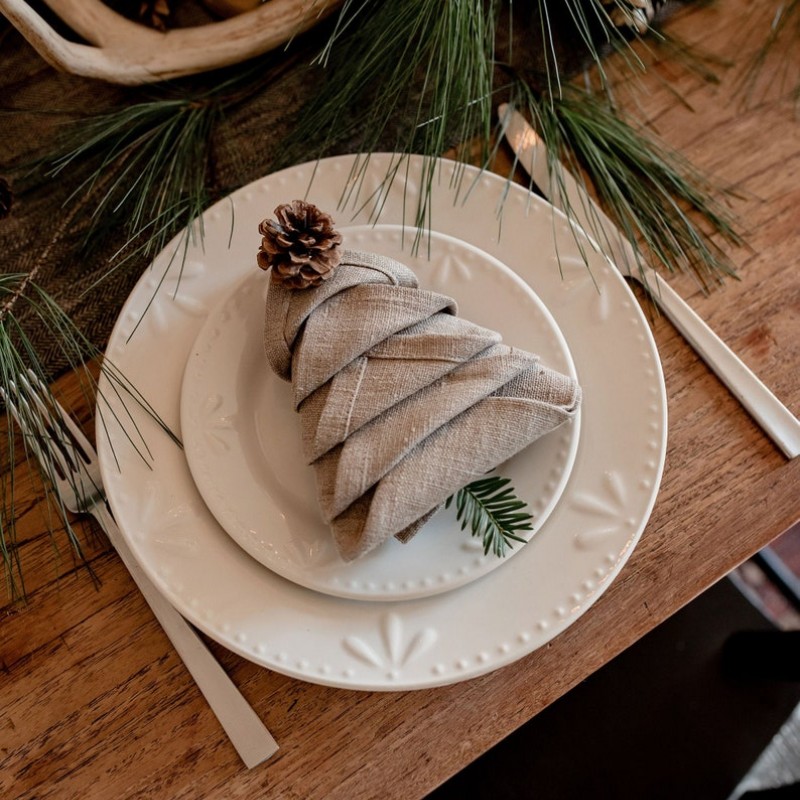 Natural linen napkins for holiday, Christmas dining table. Cloth napkins for wedding. Farmhouse napkin set of 2, 4, 6 etc, various color ThingStories